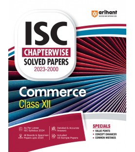 Arihant ISC Chapterwise Solved Papers Commerce Class 12